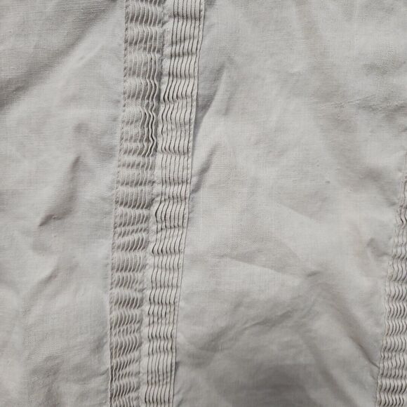 Bohio Linen Shirt Mens XL Summer Ivory White Short Sleeve - Picture 7 of 10